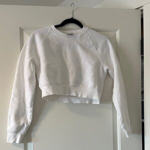 TNA White Cropped Crew